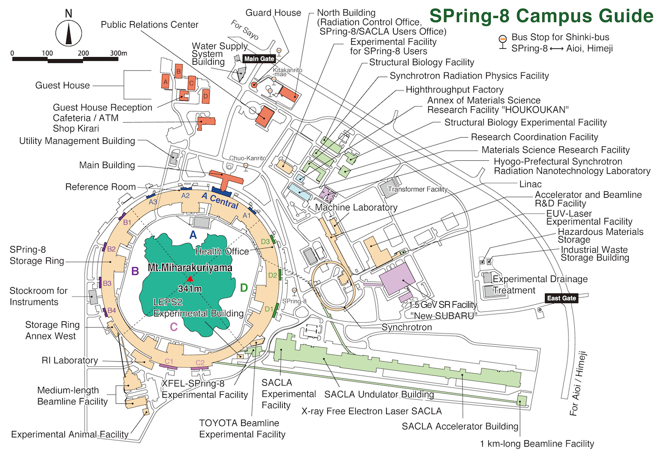 SPring-8 Campus Map