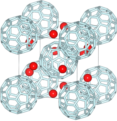 Fig. 1	Structure of new fullerene compound Cs3C60.