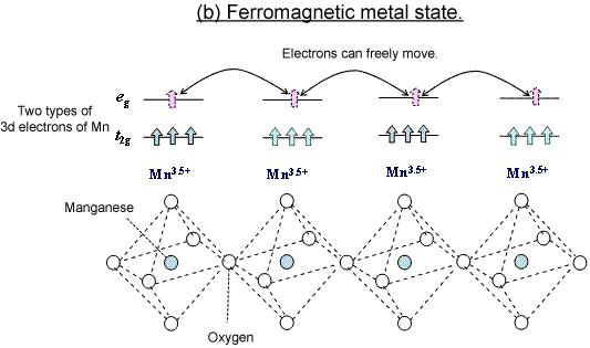 Fig. 2 Conventional standard model of metal-insulator transition associated with giant magnetoresistance effect.