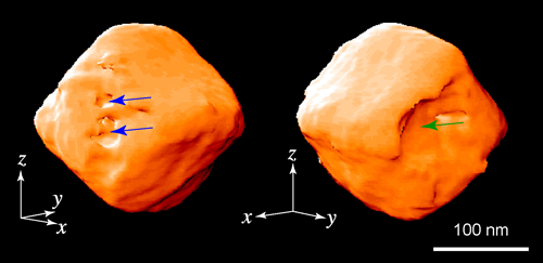 Fig. 4 Equivalent-electron-density plane of Au/Ag nanobox