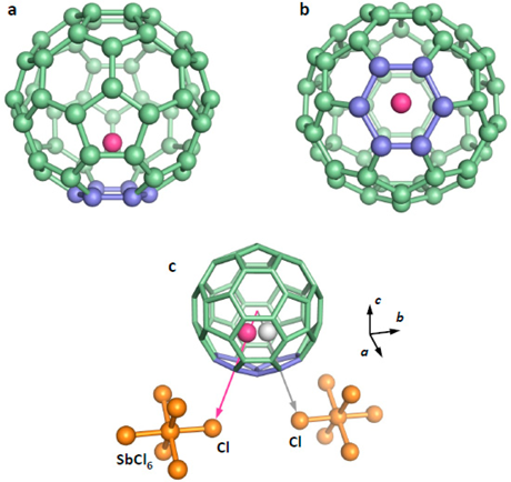 Fig. 2 Molecular structure of Li@C60 determined in this study 