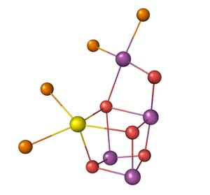 Fig. 2 Detailed chemical structure of oxygen-evolving center