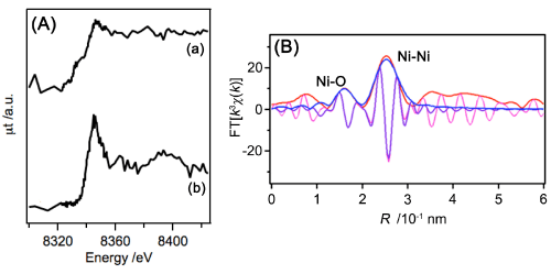 Fig. 3 Ni K-edge fluorescent μ-XAFS spectra
