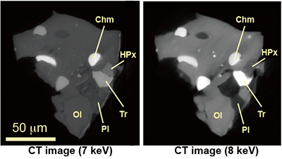 Fig. 3 Examples of CT images (sample: RA-QD2-0031)