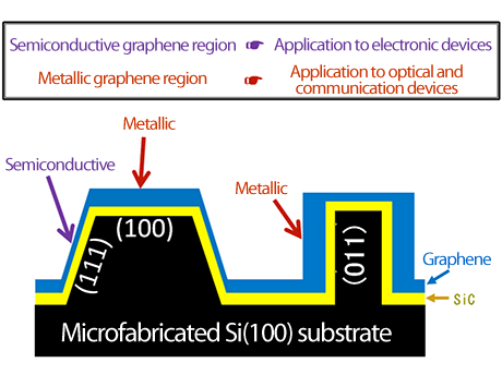 Fig. 4 Realization of multifunctional GOS at the nanometer level by three-dimensional microfabrication on Si substrate