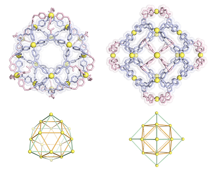 Fig. 3. The structure of a star-shaped cubic octahedron derived from a cubic octahedron molecule (determined by single-crystal structural analysis)