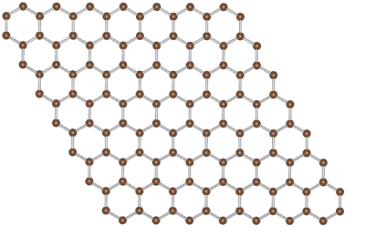 Fig.3. Two-dimensional crystal structure consisting of carbon atoms