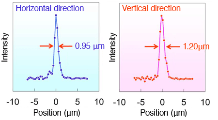 Fig. 4 Intensity distribution of focused X-ray free-electron laser beam