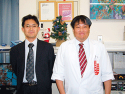 Dr. Yanagihara with one of his colleague Dr. Hashimoto (on the left)