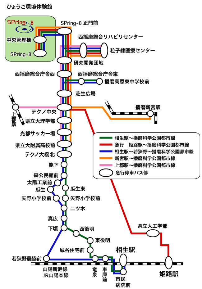 播磨科学公園都市線　バス路線図