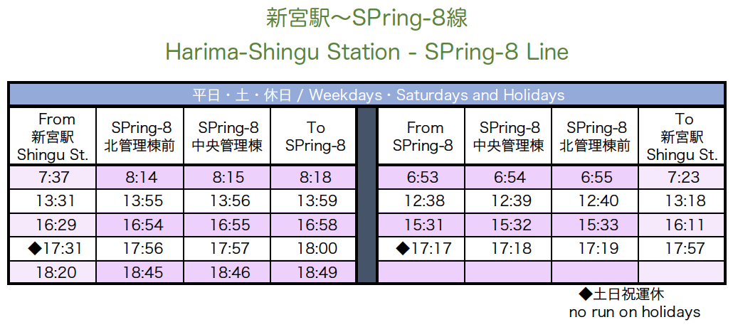 新宮バス時刻表
