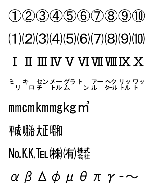 機種依存文字一例