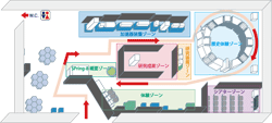 放射光普及棟展示室マップ