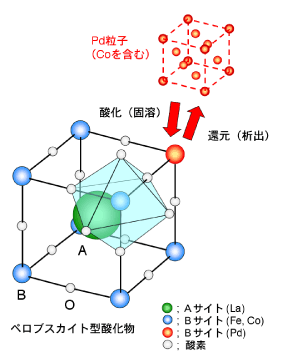 図3　パラジウム原子の周りの結晶構造の変化