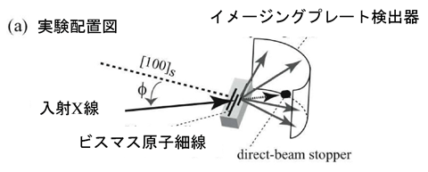 図2　逆格子イメージング法における高エネルギー単色X線を利用したすれすれ入射の配置図