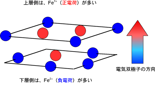 図2　電気双極子を持った電荷の分布