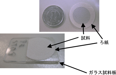 図1　ろ紙上のアスベスト試料