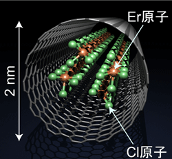 図1　合成したErCl3ナノワイヤの構造図