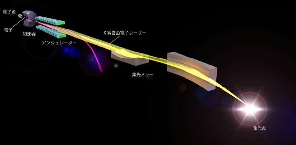 図1　X線自由電子レーザーの集光鏡の概念図