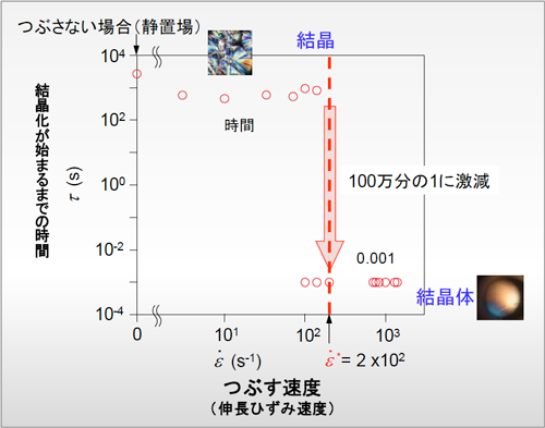 図4 臨界伸長歪み速度の確認