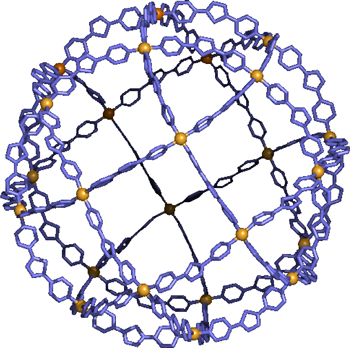 Fig. 1	M24L48 coordination compound determined by X-ray crystal structure analysis