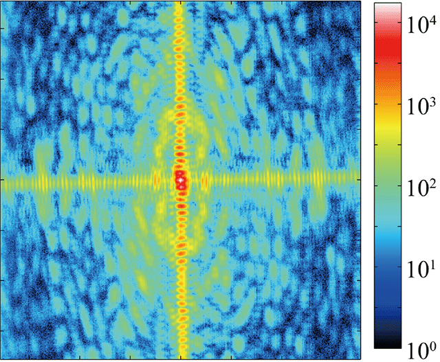 図2　100フェムト秒程の時間幅をもつ極紫外自由電子レーザーを1パルス照射して計測したホログラム