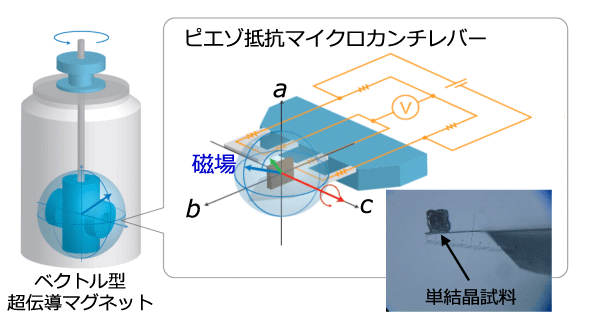 図3 ピエゾ抵抗マイクロカンチレバーによる磁気異方性測定