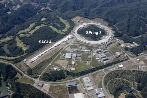 図1 SACLAとSPring-8の概観（2011年9月撮影）