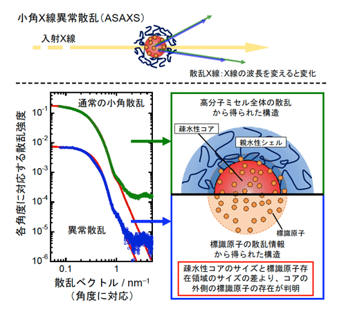 図5　小角X線異常散乱の概略と結果