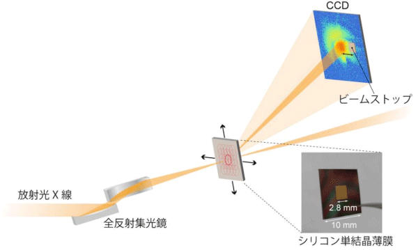 図1 シリコン単結晶薄膜のブラッグX線タイコグラフィーの実験配置