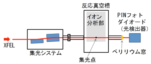 図1．XFELを用いたキセノン原子のイオン化実験の概念図