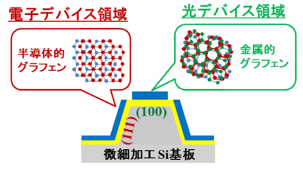 図3 MEMS技術の利用によるグラフェンのナノスケール多機能化の概念図