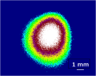 図2 軟X線レーザー（波長30nm）の空間プロファイル（2015年12月8日）
