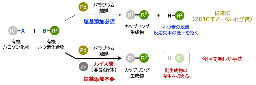 図1  鈴木・宮浦クロスカップリング反応の概要図
